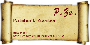 Palmhert Zsombor névjegykártya