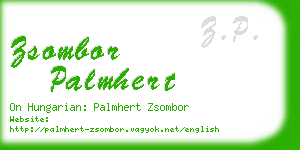zsombor palmhert business card
